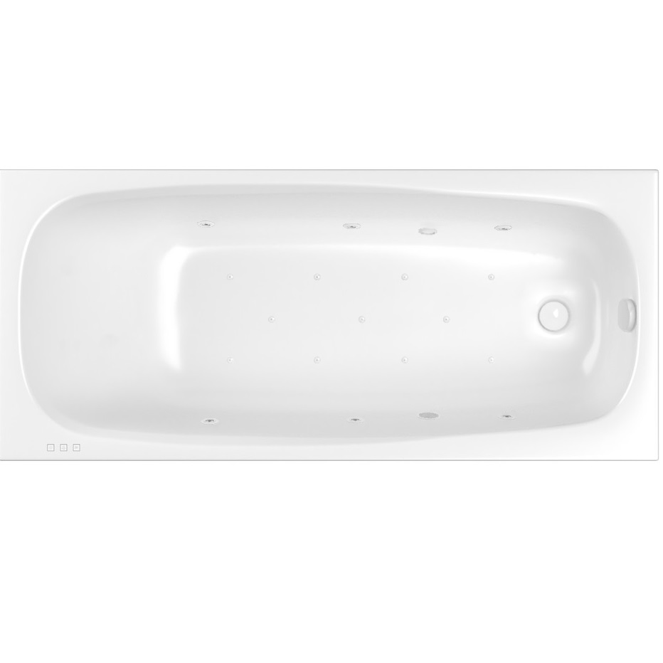 Ванна гидромассажная Whitecross Layla RELAX 0102.180080.100.RELAX.WH 180x80 (белый глянцевый), каркас, слив-перелив